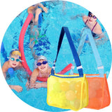 Ciing Beach Toy Mesh Bag Kids Shell Storage Bag Portable Beach Toy Seashell Mesh Pool Bags Sand Toys Swimming Accessories Boys Girls