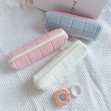 Ciing Soft Multifunctional Cosmetic Bag Organizer Large Capacity Pink White Blue Plush Makeup Bag Pencil Case Cute Student Storage Bag