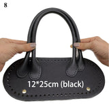 Ciing Handmade Handbag Shoulder Strap Hollow Woven Bag Set Bucket Bag Leather with Bag Bottom Belt with  Bag Handle for DIY Handbag