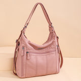 Ciing Large Capacity Women Handbag Pu Leather Crossbody Bag Female Multifunction Shoulder Bag Pink sac a main femme