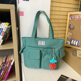 Ciing Fashion Women Shoulder Bag for College Girls Bookbag Cute Casual Waterproof Make Up Bag Kawaii Summer Sweet Schoolbag