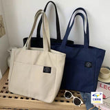 Ciing Canvas Bags for Women Shoulder Bag Teenager Girl Schoolbag Large Capacity Handbag Eco Reusable Grocery Tote Shopping Bags Bolsas
