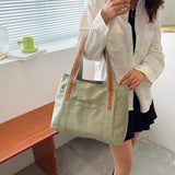 Ciing Simple Women Shoulder Bags Totes Casual Nylon Large Capacity Top-handle Bags Ladies Daily Shopping Bags Female Travel Handbags