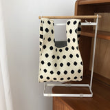 Ciing Original Design Knit Bag Crochet French Polka Dot Stripe Flora Knitted Bag Handbag Fashion Underarm Women's Even Bags Woman