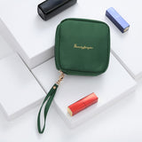 Ciing Korean Women Cosmetic Bag Zipper Pouch Cute Handbag Lipstick Brush Makeup Bag Student Pencil Case Eearphone Storage Bag