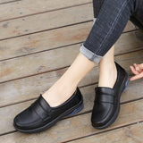 Ciing Spring autumn new nurse shoes women white leather women shoes air cushion black work shoes Platform small leather shoes