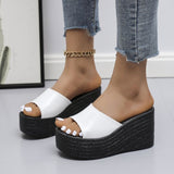 Ciing Platform Wedge Slippers Women Summer Fashion Platform High Heel Women Shoes Designer Flip-Flops Casual High Heel Slippers Women