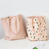 Ciing New Millet Wheat Fabric Double-sided Dual-use Shoulder Bags Cotton Linen Pocket Handbag Shopping Bag Female Canvas Cloth Totes