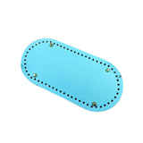 Ciing 10 Sizes Handmade Oval Bottom for Knitted Bag PU Leather Wear-Resistant Accessories Bottom with Holes Diy Crochet Bag Bottom