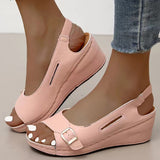 Ciing Women Sandals Summer Heels Sandalias Mujer Elegant Wedges Shoes For Women Summer Footwear Woman Heeled Shoes Wedge Heel
