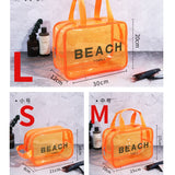 Ciing PVC Large Capacity Portable Wash Bag Toilet Bag PVC Transparent Fitness Beach Swimming Bag Cosmetic Storage Bag Makeup Organizer