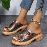 Ciing Women Sandals Ladies Summer Slippers  Women High Heels Sandals Fashion Riveting Summer Shoes Women Zapatos De Mujer Casual