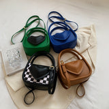 Ciing Heart Women's Bag Trend New Luxury Designer Handbag Soft PU Leather Crossbody Shoulder Bag Ladies Green Tote Shopper Bags