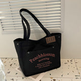 Ciing Large-capacity Tote Bag Women Letter Print Handbags and Purses Casual Canvas Bags For Women New Tote Bag Ladies Top-Handle Bag