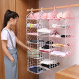 Ciing Foldable Storage Rack Multi-Tier Hanging Clothes Storage Organizer Socks Bra Underwear Hanger Wardrobe Storage Shelf Basket