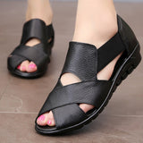 Ciing Large Size 35-42 Ladies Wedge Sandals Shallow Non-slip Fashion Summer Shoes Women Soft Hard-wearing Sandals Female