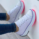 Ciing New Woman Platform Sneakers Women Casual Shoes Female Canvas Shoes Tennis Ladies Shoes Chunky Sneakers Lace Up Shoe Plus Size