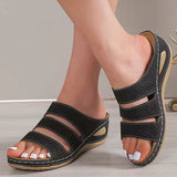 Ciing Sandals Women Wedge Heels Summer Shoes Women Indoor Outdoor Slippers Soft Bottom Heeled Sandals Summer Footwear Female