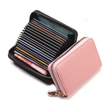 Ciing Business Card Holder Wallet Women/men Gray Bank/ID/Credit Card Holder 20 Bits Card Wallet PU Leather Protects Case Coin Purse
