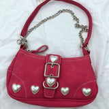 Ciing Harajuku Vintage Female Shoulder Bag Rose Red Heart Japanese Goth Lolita Bag Female Handbags Mobile Phone Pouch Purse