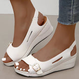 Ciing Women Sandals Summer Heels Sandalias Mujer Elegant Wedges Shoes For Women Summer Footwear Woman Heeled Shoes Wedge Heel