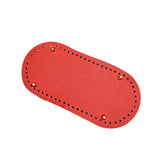 Ciing 10 Sizes Handmade Oval Bottom for Knitted Bag PU Leather Wear-Resistant Accessories Bottom with Holes Diy Crochet Bag Bottom