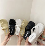 Ciing Summer Platform Women Slippers Female Outdoor Clip Toe Slip On Shoes Ladies Casaul Wedges Party Slides White sandalias mujer
