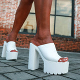 Ciing White Heels 14cm High Heels Platform Shoes Women Sandals Summer Female Shoes Casual Platform Slippers Gladiator Heels