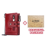 Ciing New Fashion Women Wallet Genuine Leather Lady Wallets Female Hasp Double Zipper Design Coin Purse ID Card Holder Short Wallet