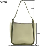 Ciing Women's Luxury Summer Large Capacity Shopper PU Shoulder Bag Ladies Green Tote Clutch Bucket Bag Women Party Bags