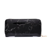 Ciing Fashion Womens Wallets Simple Zipper Purses Marble Pattern Long Section Clutch Wallet Soft PU Leather  Phone Money Bag