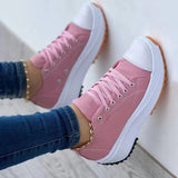 Ciing Women's Shoes New Pattern Canvas Shoes High Quality Ladies Sneakers Flat Lace Up Adult Zapatillas Mujer Chaussure Femme