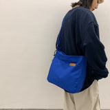Ciing Solid Color Shopping Bag Women Casual Nylon Handbags Female Large Capacity Shoulder Bags Unisex Waterproof Crossbody Bags