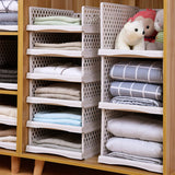 Ciing Folding Clothes Organization Wardrobe Organizer Cloth Storage High Capacity Stackable Drawer Basket Cabinet Underwear Box