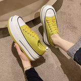 Ciing Canvas Shoes Women Spring Summer Casual Walking Platforms Vulcanized Shoes Ladies Fashion Chunky Sneakers Zapatos Para Mujer