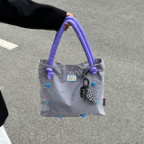 Ciing Women Bag Y2K NEW Spring Fashion Korean Sweet Nylon Casual Zipper SOFT High-Capacity Shoulder Bag Handbag Girls Bag