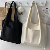 Ciing Fashion Women Canvas Shopping Bag Foldable Supermarket Handbag Aesthetic Personalized Super Mistress Ladies Reusable Eco Bags