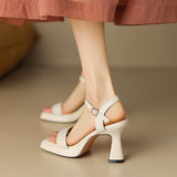 Ciing Fashion Elegant Women Sandals Summer Party Wedding Prom Pumps High Heels Genuine Leather Platforms Shoes Woman 9CM
