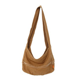 Ciing Fashion Ladies Messenger Bag Large Capacity Shopping Bag Unisex Canvas Student Shoulder Bag Solid Color Handbag Women
