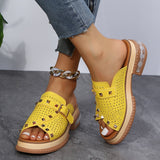 Ciing Women Sandals Ladies Summer Slippers  Women High Heels Sandals Fashion Riveting Summer Shoes Women Zapatos De Mujer Casual