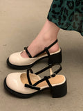 Ciing Mary Janes Platform Shoes Buckle Bow Round Toe Sweet Shoes Lolita Hollow Fairy Elegant Sandals Shoes Woman Casual Summer