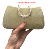 Ciing Luxy Moon women crystal U Diamond clasp clutch bags glitter silver evening bags gold clutch party purse woman handbag