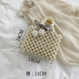 Ciing Mini Pearl Bag Handmade Vintage EVA Beaded Fashion Banquet Party Shoulder Bag Female  Wedding Bags Luxury Women's Coin Purse