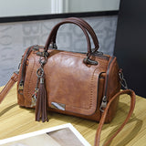 Ciing New Year Valentine's Day New Arrival Fashion Woman Bag for Ladies Retro PU Leather Bag Female Tassel Zipper Crossbody Bags