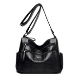 Ciing Vintage Women Shoulder Bag Branded Quality Leather Crossbody Bags Lady Plaid Casual Handbag Double Zipper Design Messenger Bags
