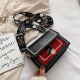 Ciing Contrast color Leather Crossbody Bags For Women Travel Handbag Fashion Simple Shoulder Messenger Bag Ladies Cross Body Bag