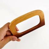 Round Handcrafted Wooden Handle Bag Handle Bag Accessory  Wooden Root Handle Wooden Circle Handle Environmental