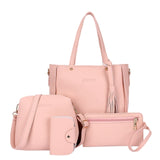 Ciing Valentine's Day 4pcs Women Lady Fashion Handbag Shoulder Bags Tote Purse Messenger Satchel Set