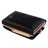 Ciing Wallet Women Lady Short Women Wallets Black Red Color Mini Money Purses Small Fold PU Leather Female Coin Purse Card Holder